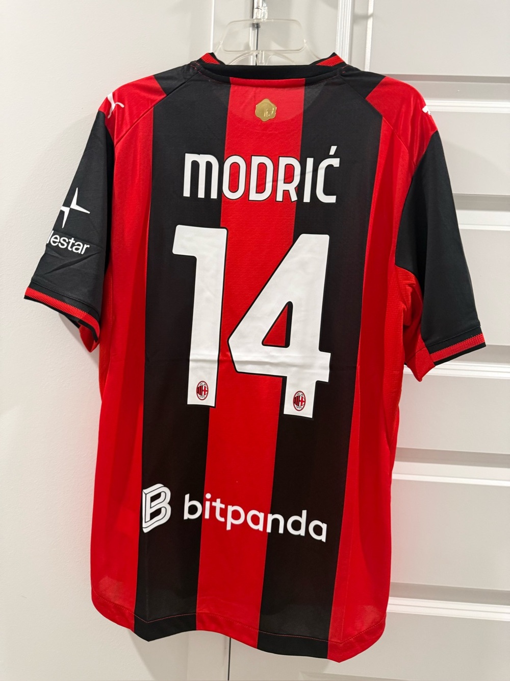 NWT 26-27 AC Milan Modric Home Player Version Soccer Jersey XXL